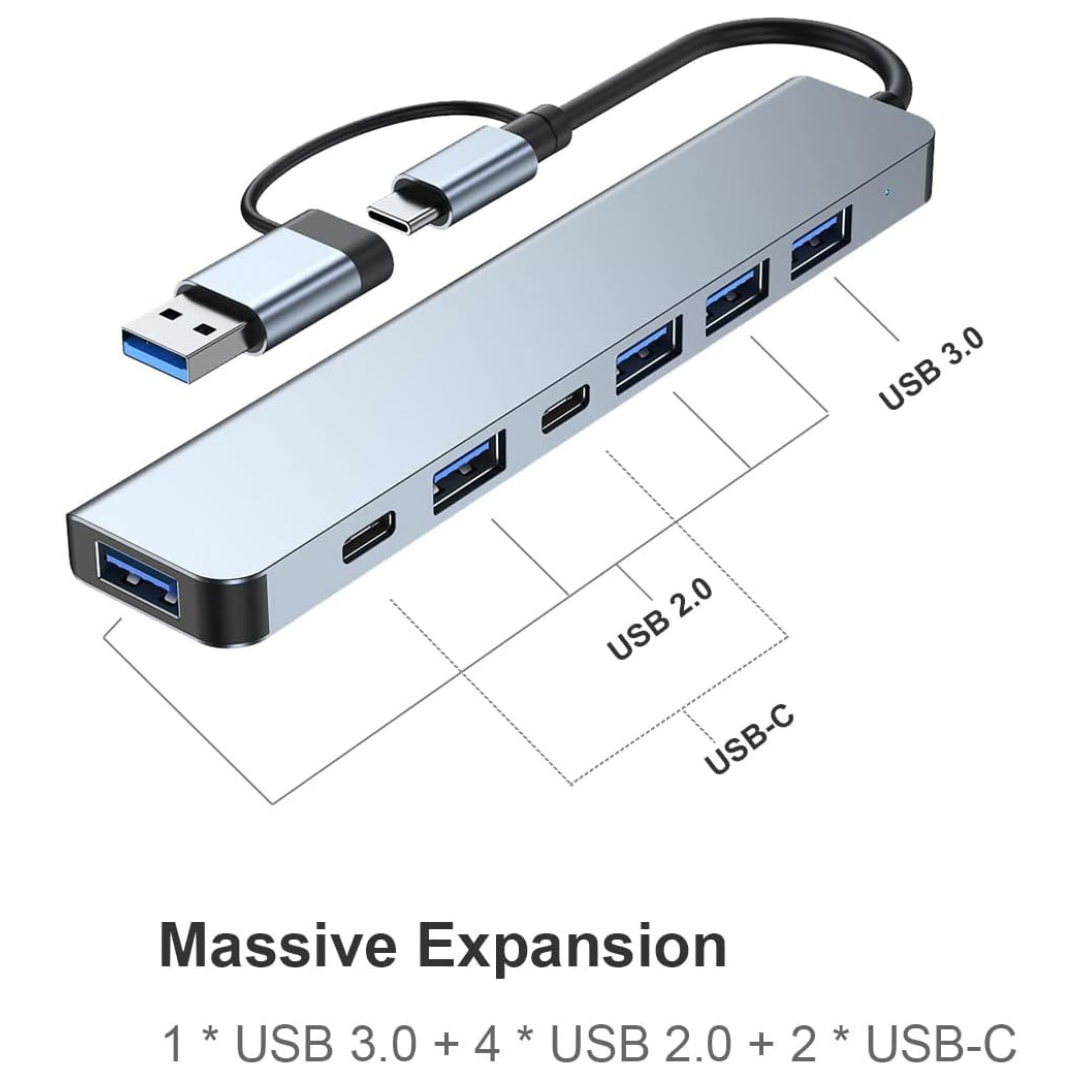 7-1 hub usb and Type-C BOTH