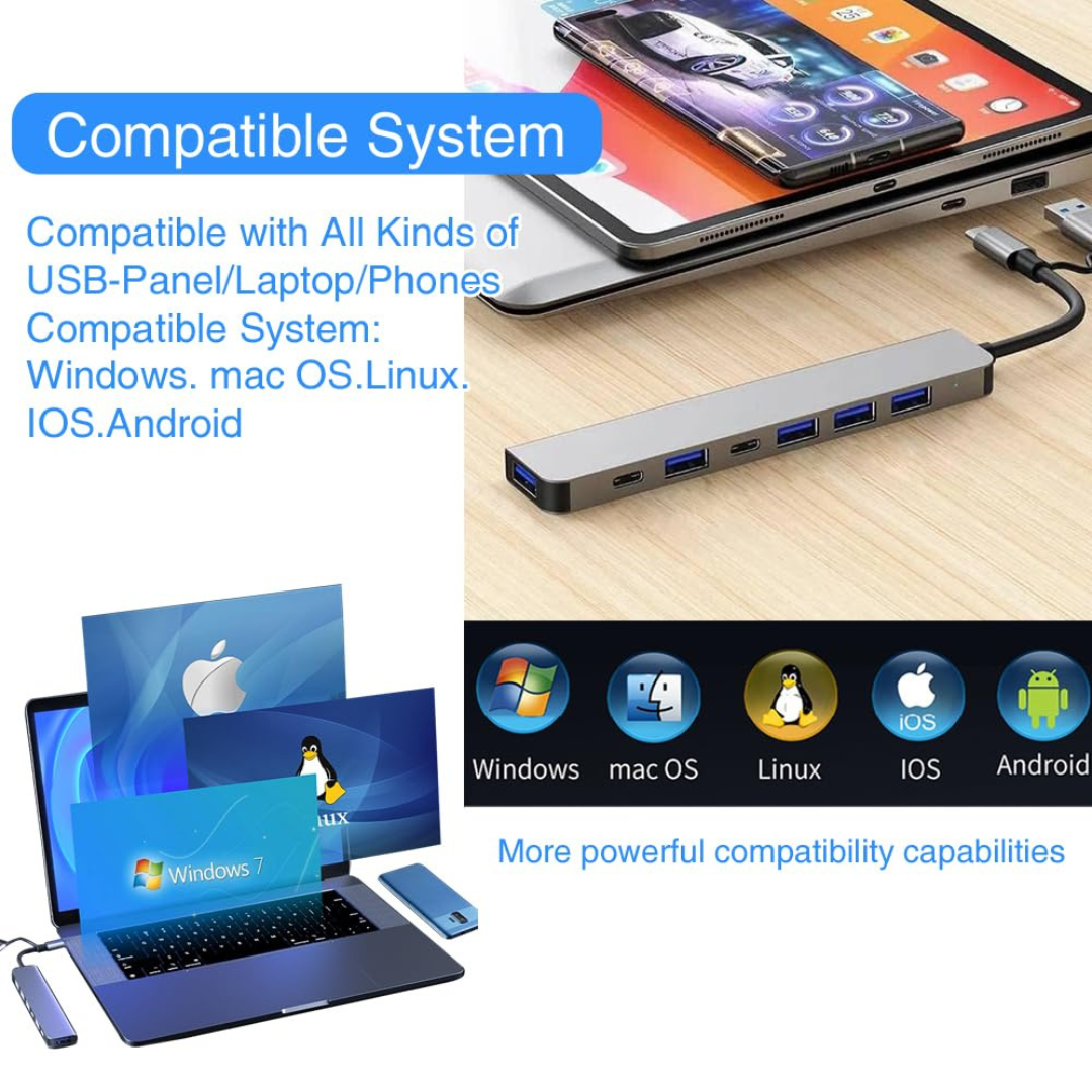 7-1 hub usb and Type-C BOTH