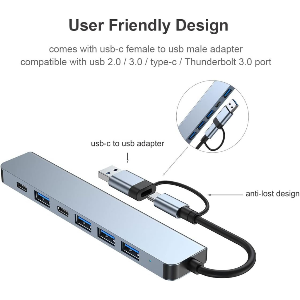 7-1 hub usb and Type-C BOTH